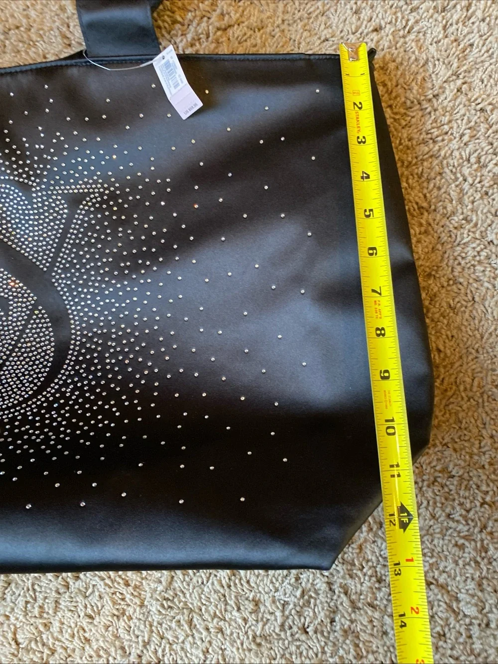 NEW Victoria's Secret Rhinestone Shine Zipper Tote Bag Bling VS Weekend Purse